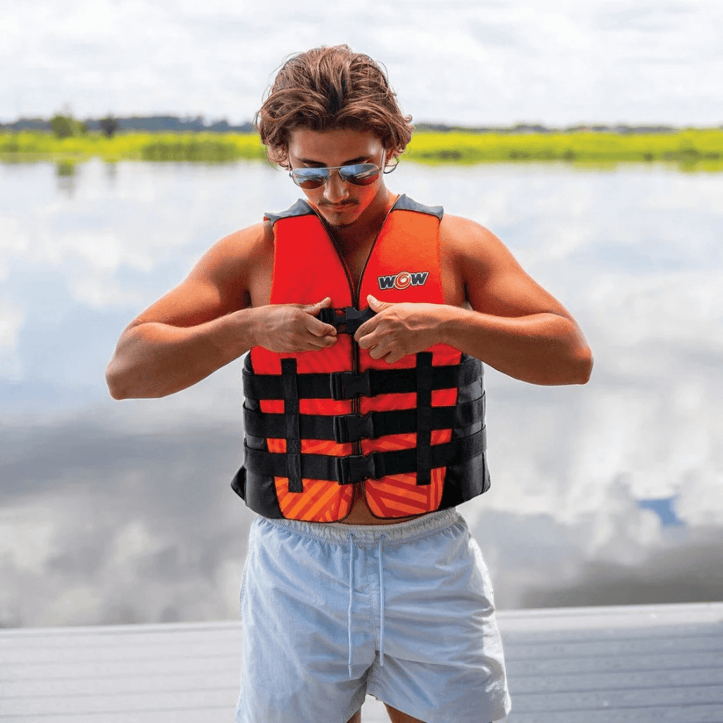 Chaleco de Vida para Adultos WOW Watersports Vis-Wave - Rojo