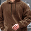 Hoodie en Fleece à Manches Longues avec Cordon de Serrage pour Homme