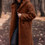 Elegant Plush Faux Fleece Long Coat for Women