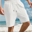 Men's Striped Jogger Shorts with Multi-Bag Design