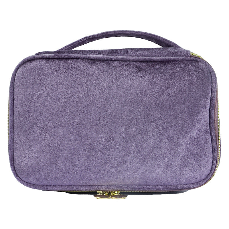 Sac à maquillage en flanelle - Portable et spacieux
