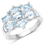 3.57 Carat Genuine Blue Topaz .925 Sterling Silver Engagement Ring