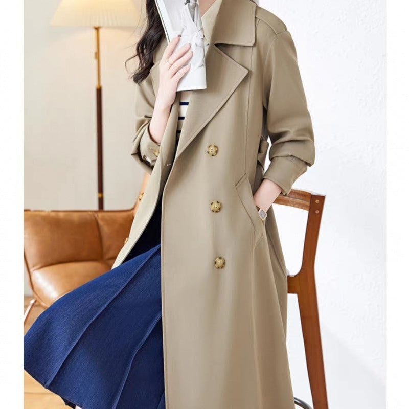 Elegant Mid-Length Trench Coat for Women