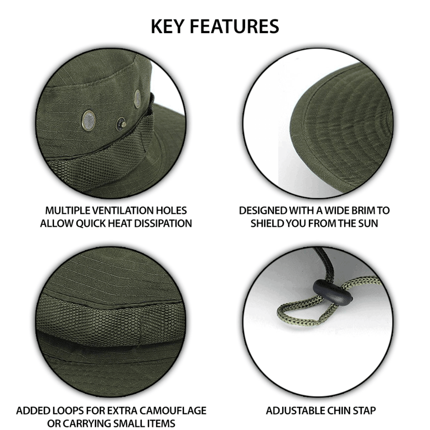 Chapeau de pêche tactique à large bord XGear