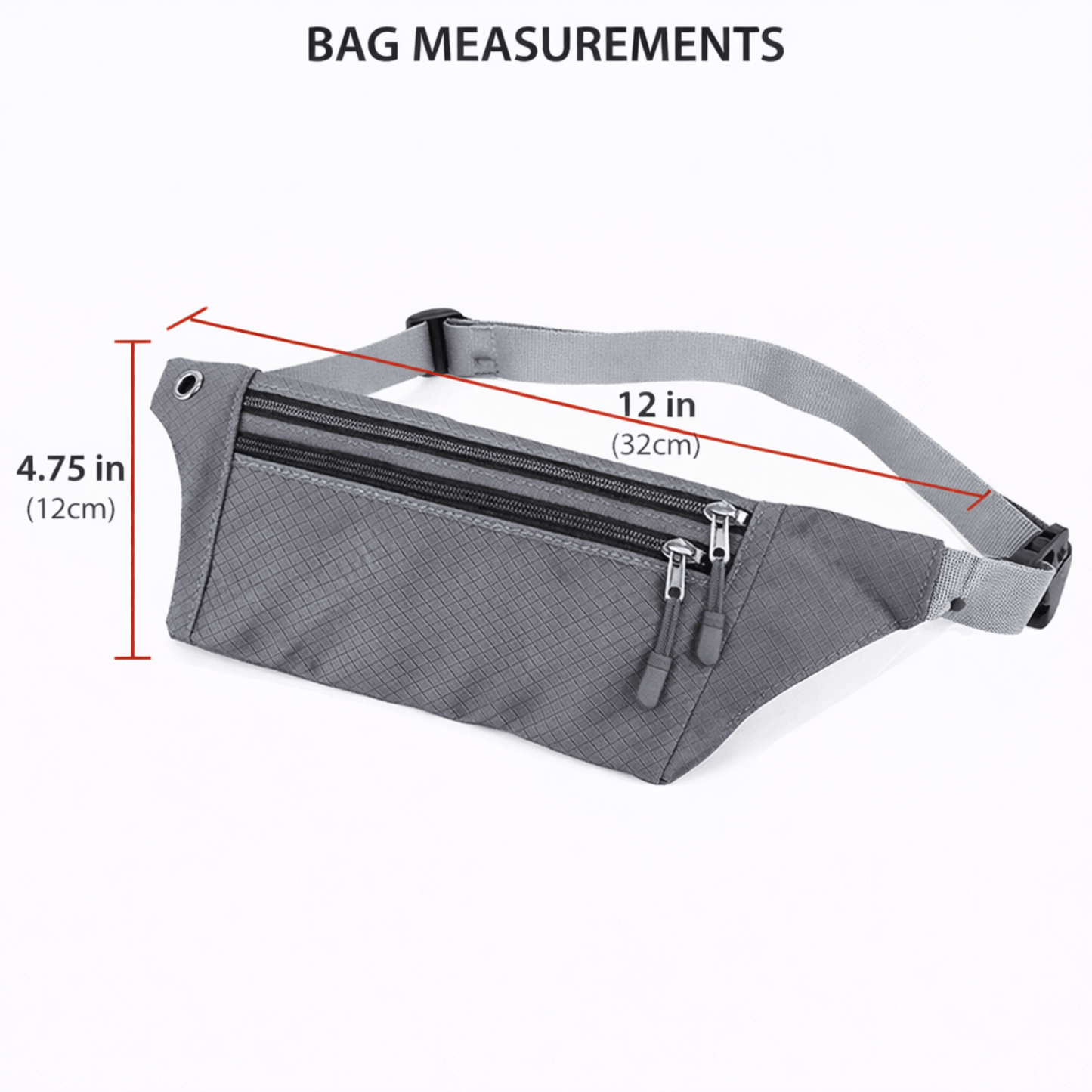 XGear Fitness Sac Banane Étanche pour Course et Voyage
