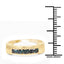 14K Yellow Gold Plated Blue Diamond Sterling Silver Engagement Ring