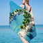 Flat Woven Ultra-fine Fiber Square Beach Towel