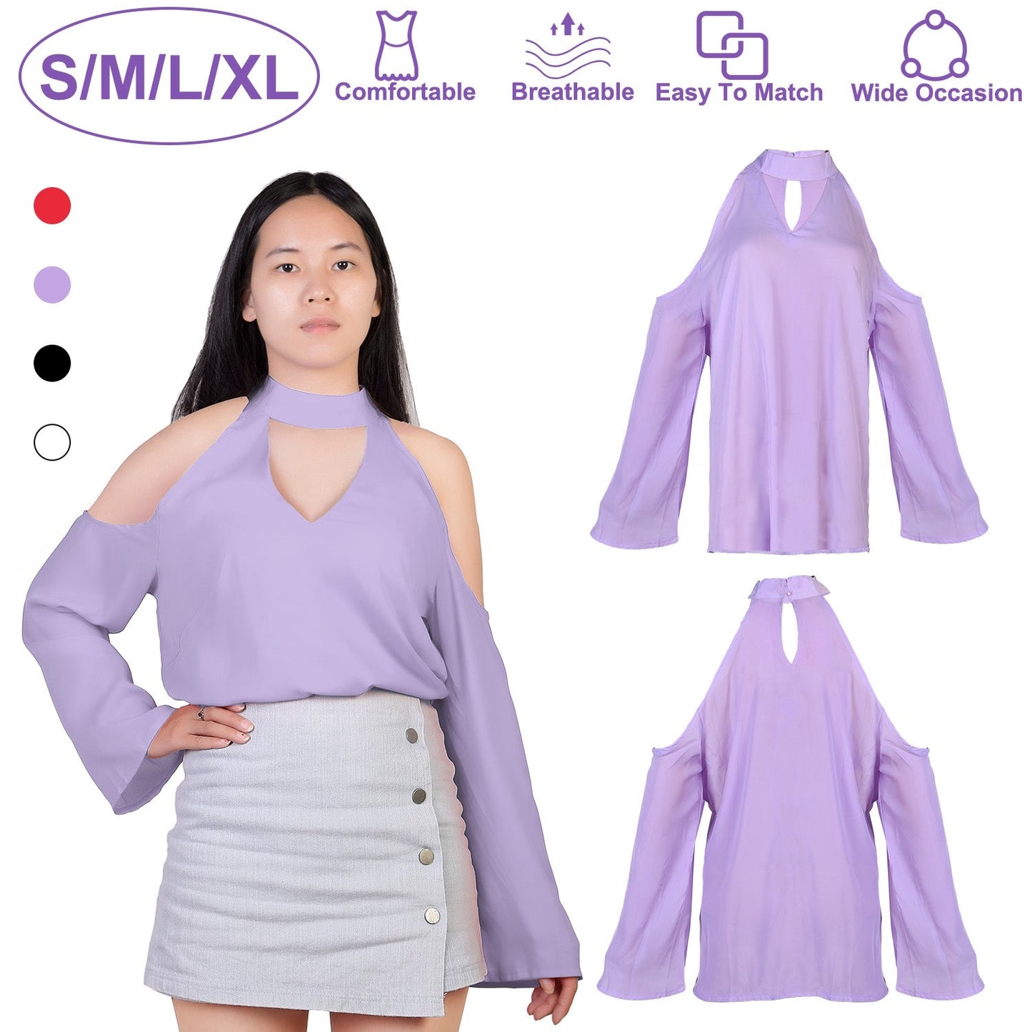 Women's Off The Shoulder Blouse - Elegant Summer Top
