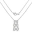 Colgante de Diamante Blanco Genuino de 0.54 Quilates en Plata Esterlina