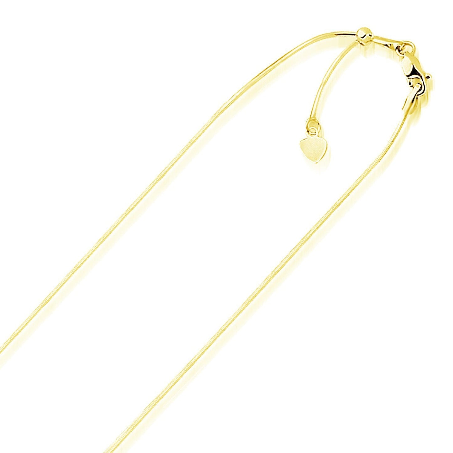 14k Yellow Gold Adjustable Snake Chain - 0.85mm