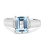 Anillo de Plata Esterlina con Topacio Azul y Topacio Blanco de 2.64 Quilates