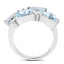 Bague en argent sterling .925 avec topaze bleue véritable de 5,00 carats
