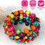 Vibrant Multi-Color Wooden Beaded Stretch Bracelet
