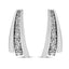 Pendientes Huggie Graduados de Diamante en Plata Esterlina .925