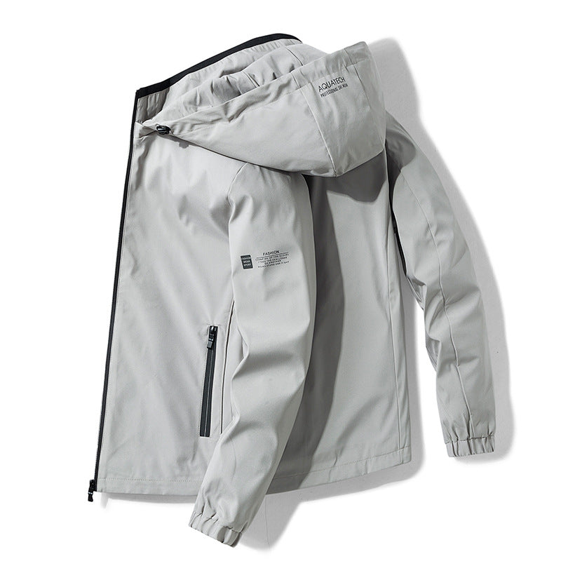 Veste de plein air coupe-vent à capuche détachable décontractée