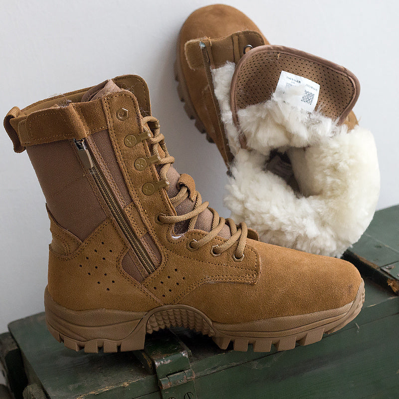 Bottes de neige extérieures brunes premium pour temps froid