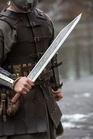 Handcrafted Viking Seax Knife with Premium Leather Sheath - Korvel