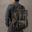 Large Capacity Crazy Horse Leather Backpack for Travel