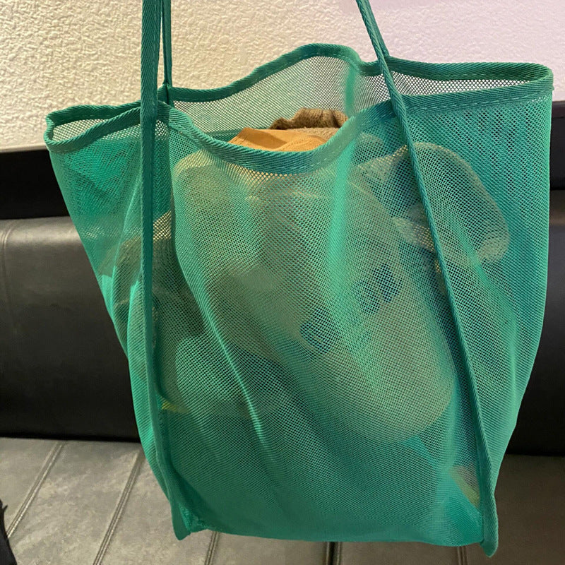 Transparent Mesh One-Shoulder Bag - Fashionable & Lightweight