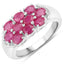 Bague de fiançailles en rubis véritable de 2,20 carats en argent sterling .925