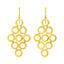 Pendientes de círculo abierto texturizado en oro amarillo de 14k