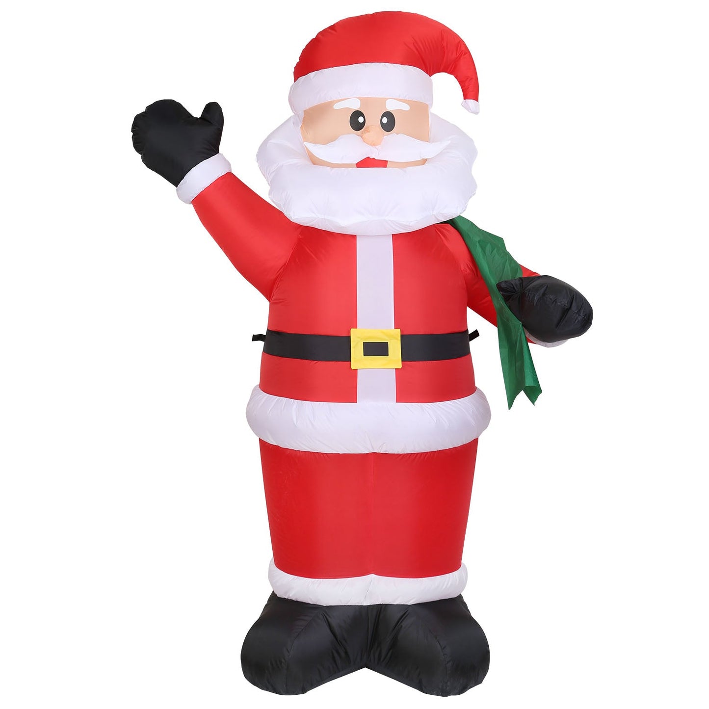 Santas géant gonflable de 1,95 m avec lumières LED