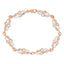 10K Rose Gold Diamond Infinity Loop Bracelet - 7.25 Inches