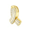 Pendentif Collier en Or Jaune 14K avec Diamant en Forme de Ruban de Sensibilisation