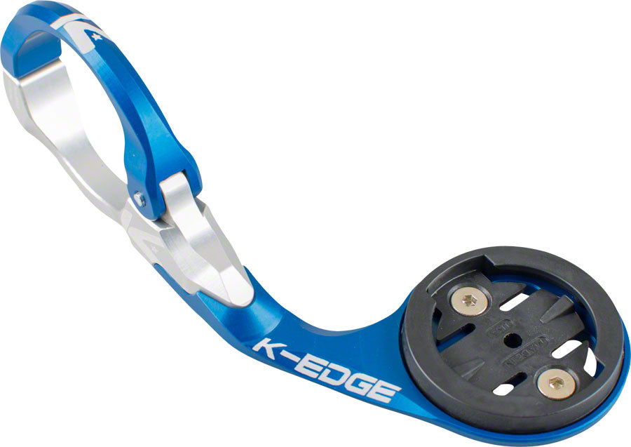 K-EDGE Garmin Race Handlebar Mount - 31.8mm Blue/Silver