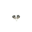 Boucles d'oreilles en or blanc 14k avec zircon cubique noir