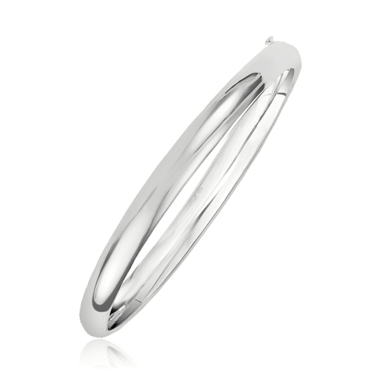 Classic 14k White Gold Bangle Bracelet