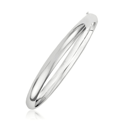 Brazalete Clásico de Oro Blanco de 14k