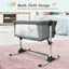 Travel Portable Baby Bed Side Sleeper Bassinet Crib - Gray