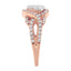 10K Rose Gold Diamond Floral Cluster Cocktail Ring - Size 7