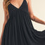 Robe Mini Cami à Décolleté Plongeant Froncée pour Femmes