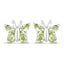 Pendientes de Peridoto Genuino de 1.00 Quilate en Plata Esterlina .925