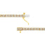 Bracelet en lien en diamant plaqué or jaune 14K - 7,25"