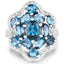 3.72 Carat London Blue Topaz Sterling Silver Engagement Ring