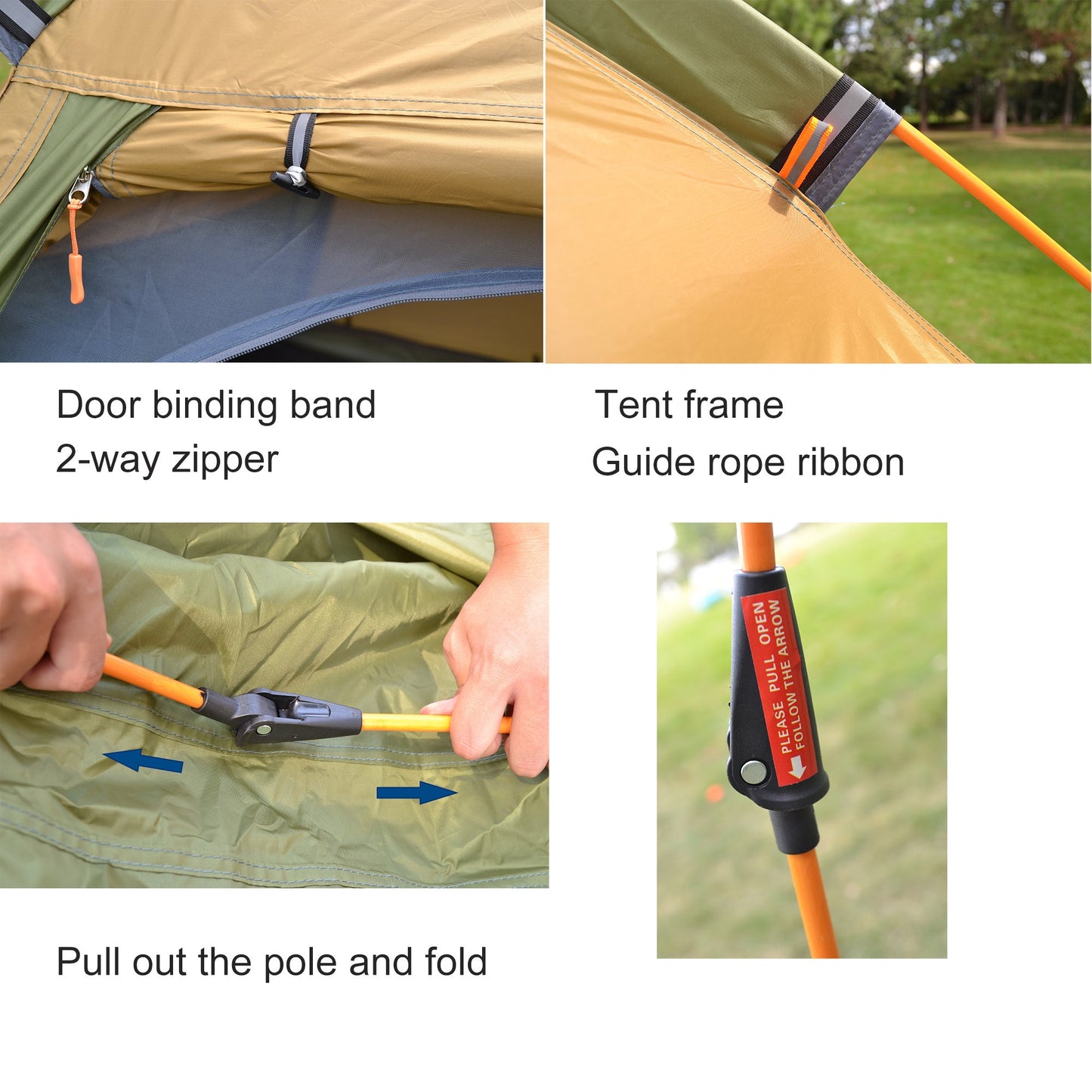 Hexagonal Speed-Opening Rainstorm-Proof Camping Tent