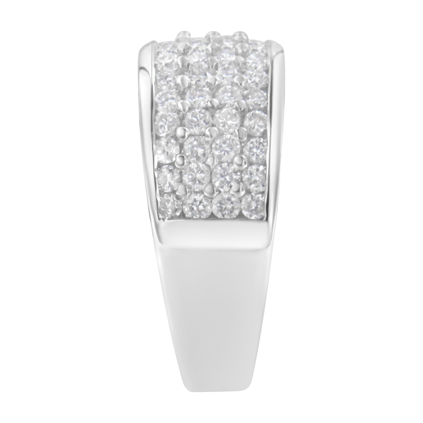 Anillo de Compromiso de Diamante Corte Redondo en Oro Blanco de 14K - Talla 6-1/2