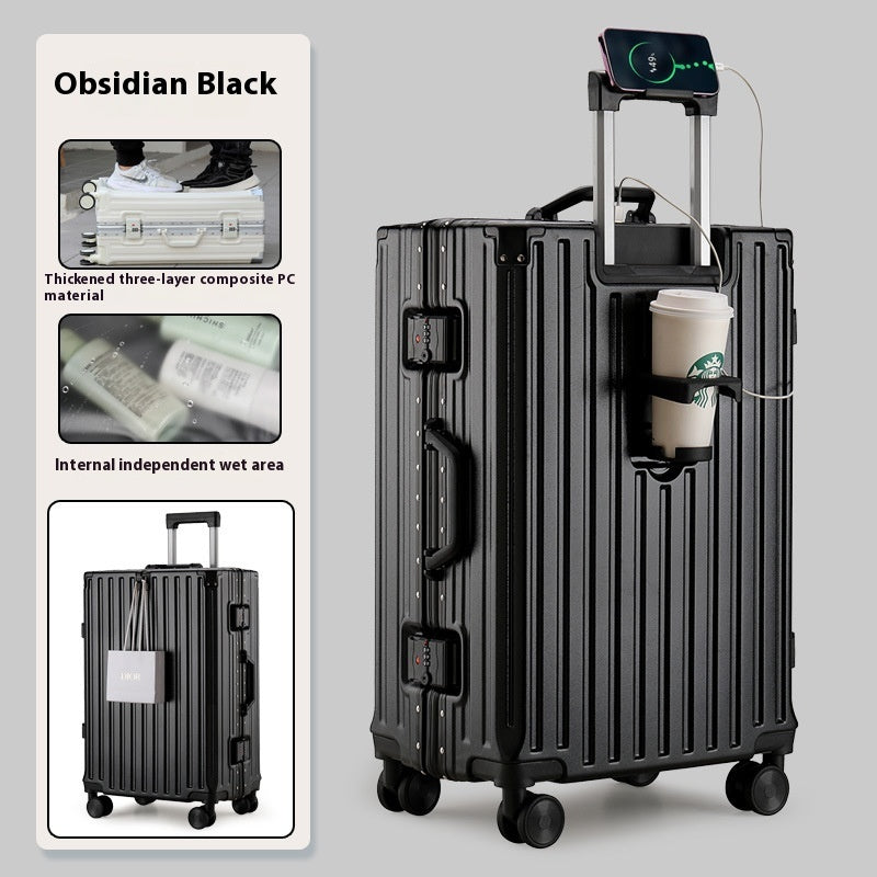 Large Capacity Travel Aluminum Frame Carry-On Luggage