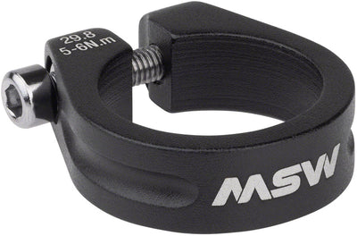 Abrazadera de Sillín MSW - 29.8mm Atornillada Negra