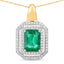 Colgante de Esmeralda Zambiana y Diamantes Certificado IGI de 2.37 Quilates en Oro de 14K