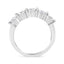 14K White Gold 5-Stone Diamond Band Ring - Size 7