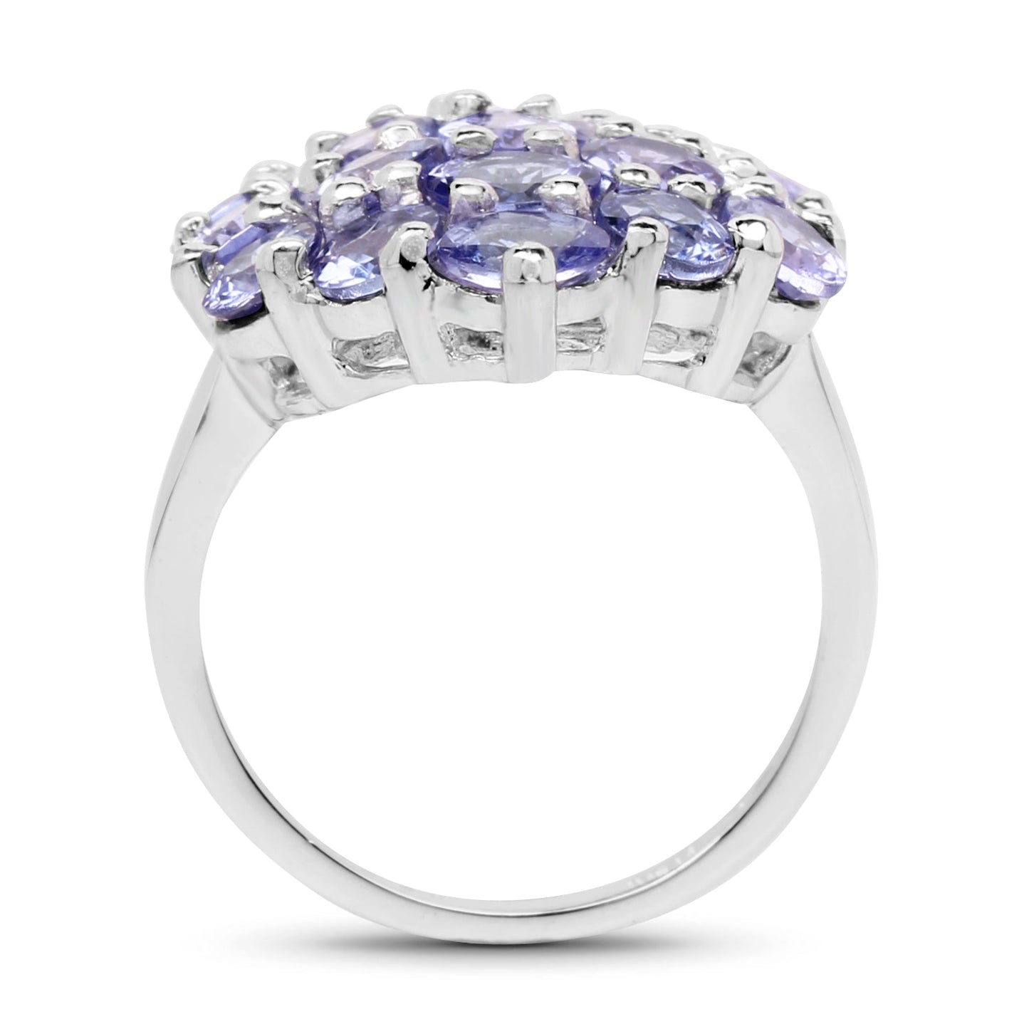 Anillo de Compromiso de Plata Esterlina con Tanzanita de 5.28 Quilates