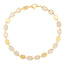 Bracelet en chaîne en gemme miroir géométrique en or jaune 14 carats avec MOP