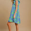 Vestido de Talla Grande con Estampado Floral y Mangas con Volantes