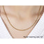 Chaîne en or jaune 14k avec maillons en câble et finition diamantée - 2,6 mm
