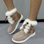 Botas de Nieve de Suede y Forro de Franela para Mujeres