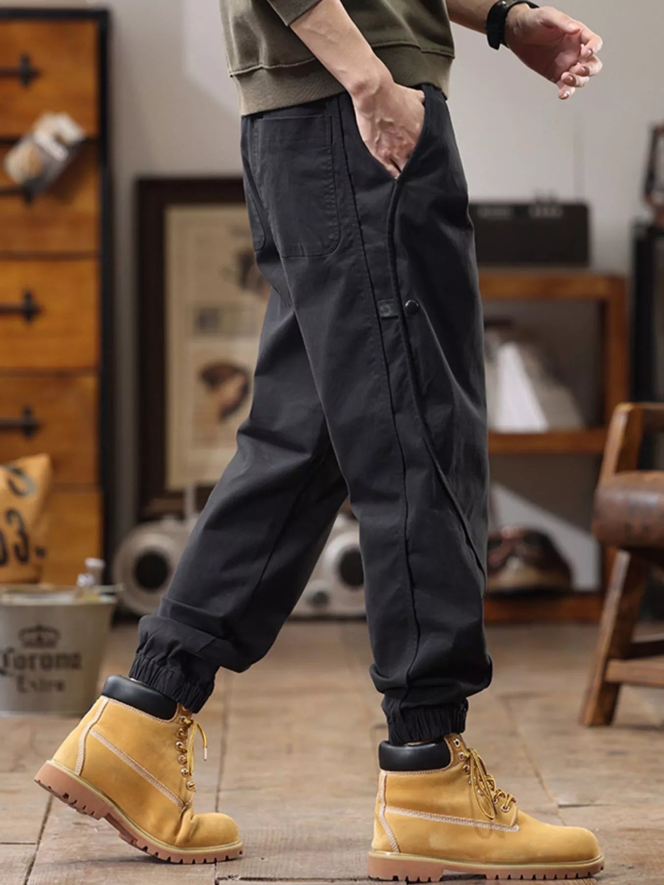 Men's Plus Size Drawstring Jogger Pants
